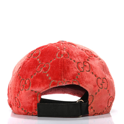 Gucci Velvet GG Monogram Baseball Hat S Pink 5 of 9