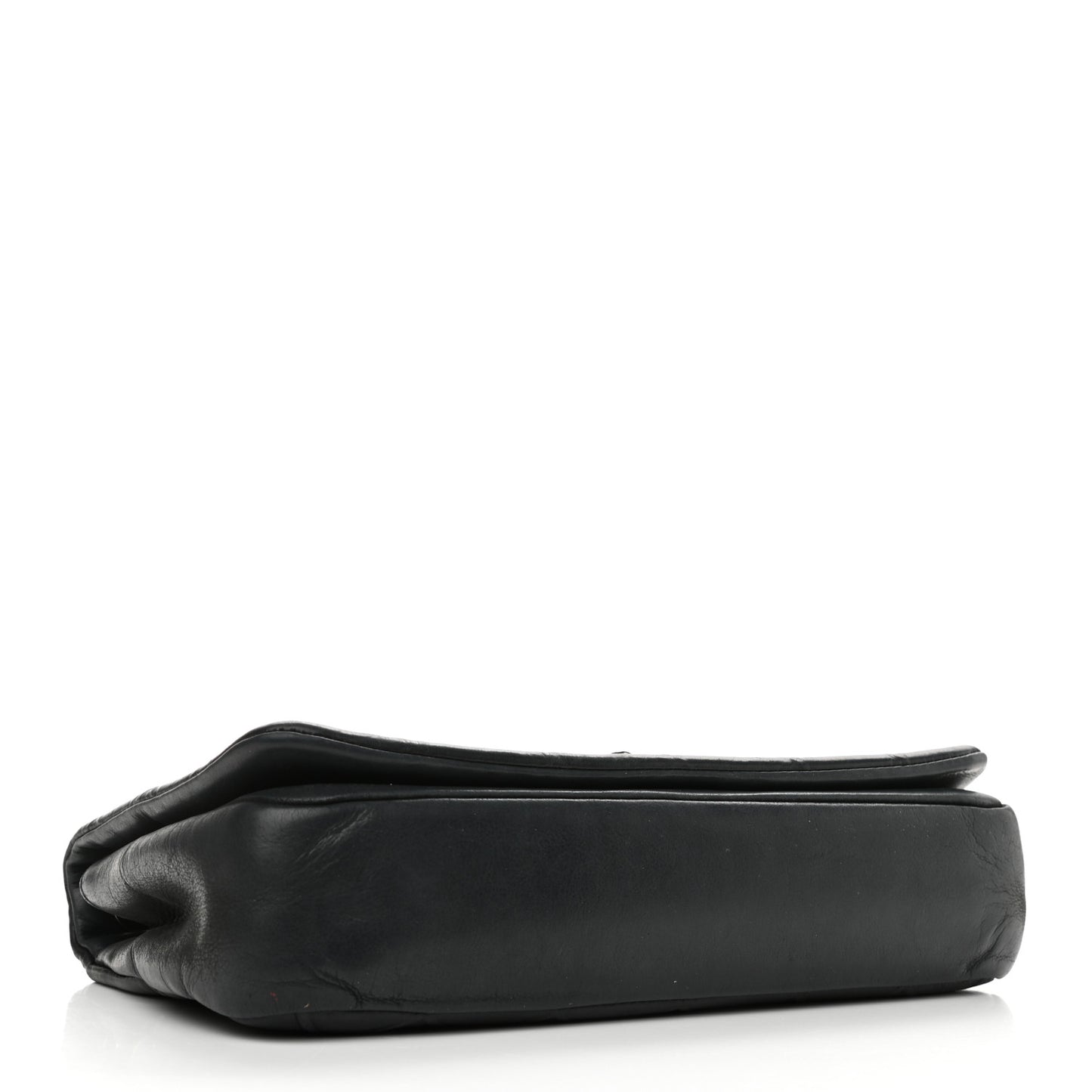 Lambskin Diamond Stitched CC Flap Shoulder Bag Black
