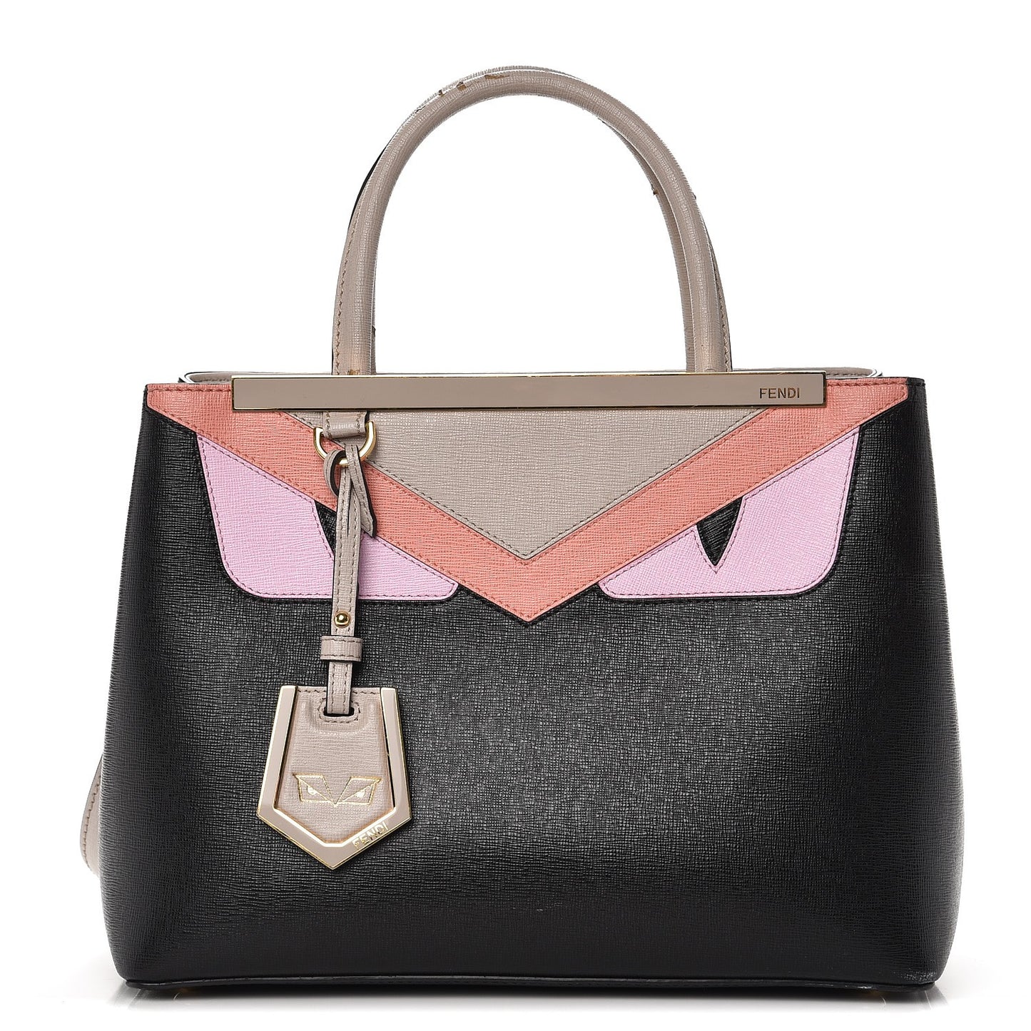 Vitello Elite Monster Petite 2Jours Tote Multicolor Black Grigio Polvere Multicolor