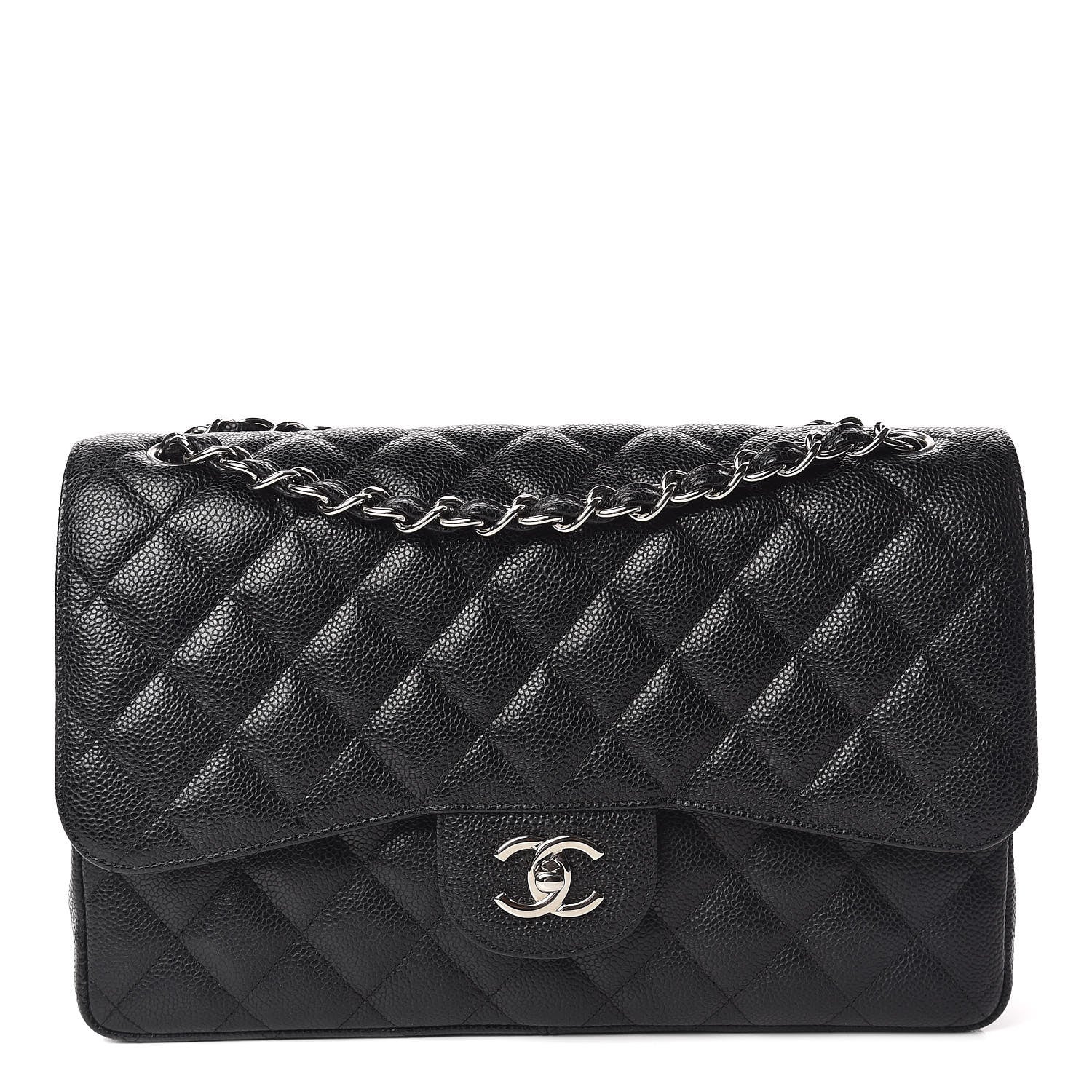 Chanel Caviar Quilted Jumbo Double Flap Black 1 of 11