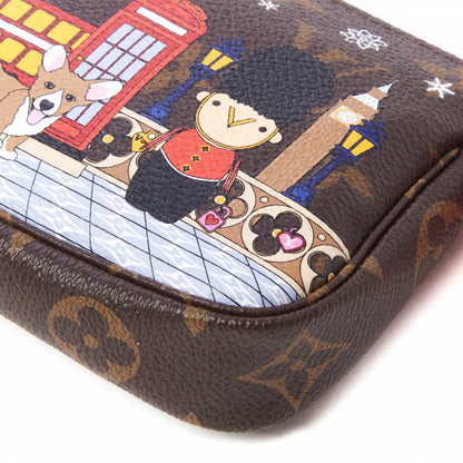 Louis Vuitton Monogram 2021 Christmas Animation London Mini Pochette Accessories Red 5 of 8
