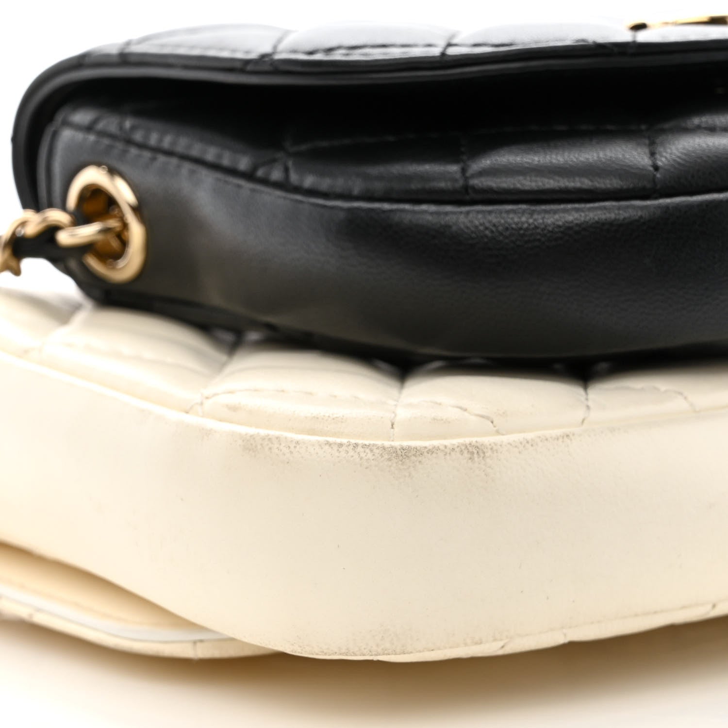 Chanel Lambskin Quilted Side Packs White Black 11 of 16