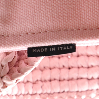 Miu Miu Fabric Crochet Knit Tote Alabaster Pink 7 of 10