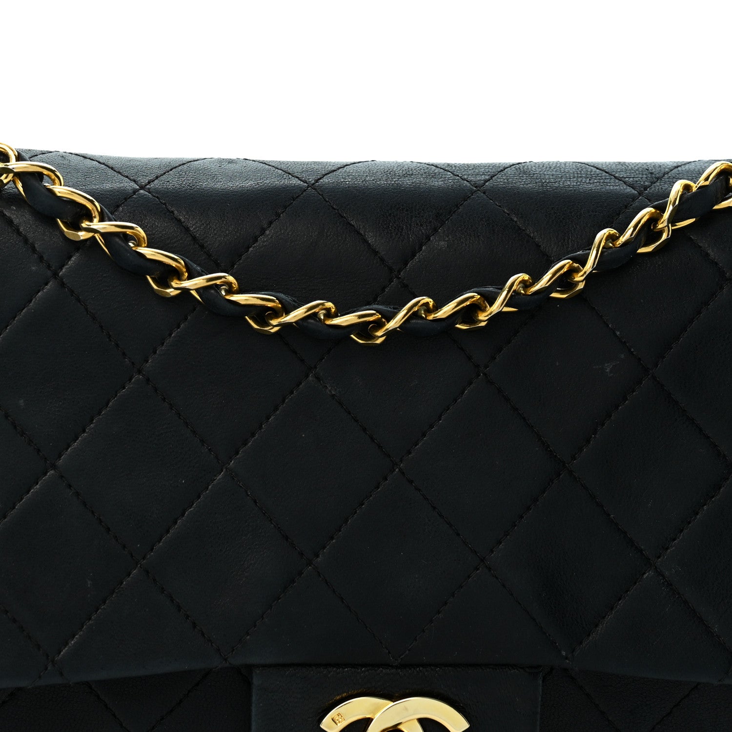 Chanel Lambskin Quilted Small Double Flap Black 8 of 13