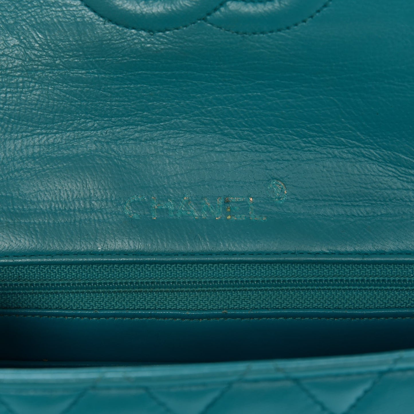 Lambskin Quilted Mini Square Flap Turquoise