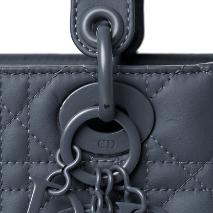 Christian Dior Ultra Matte Calfskin Cannage Small My ABCDior Lady Dior Grey Stone 10 of 11
