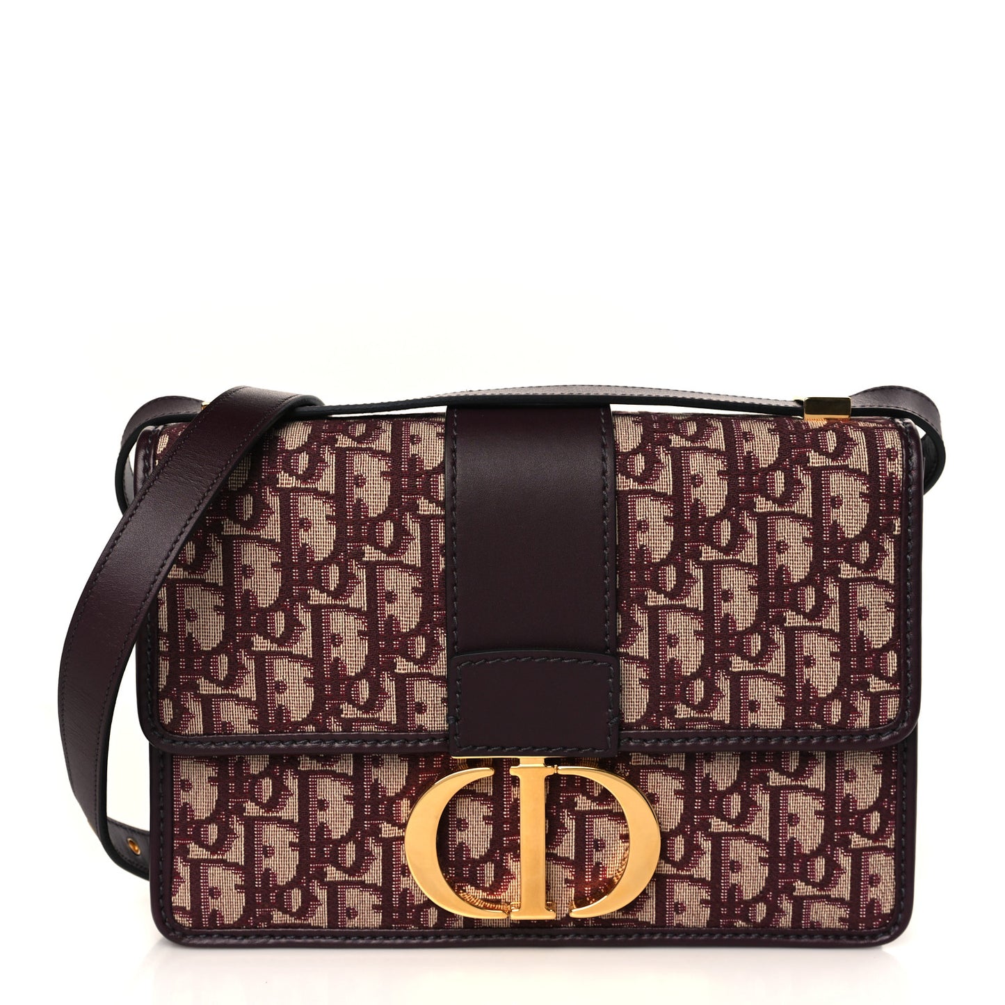 Oblique 30 Montaigne Flap Bag Burgundy