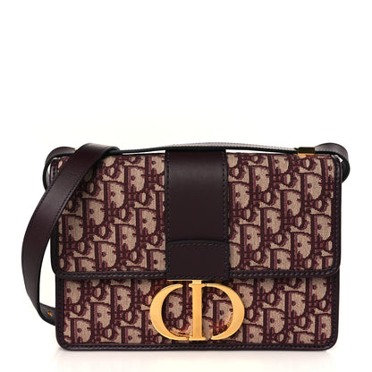 Christian Dior Oblique 30 Montaigne Flap Bag Burgundy 1 of 8