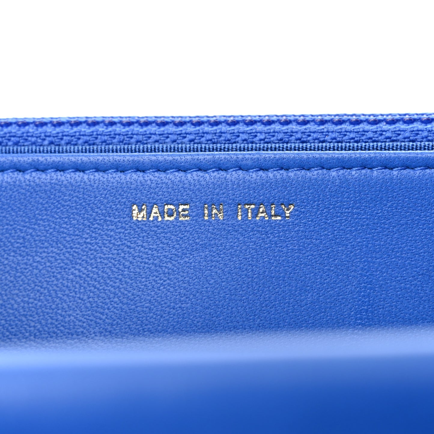 Lambskin Quilted Boy Wallet On Chain WOC Blue