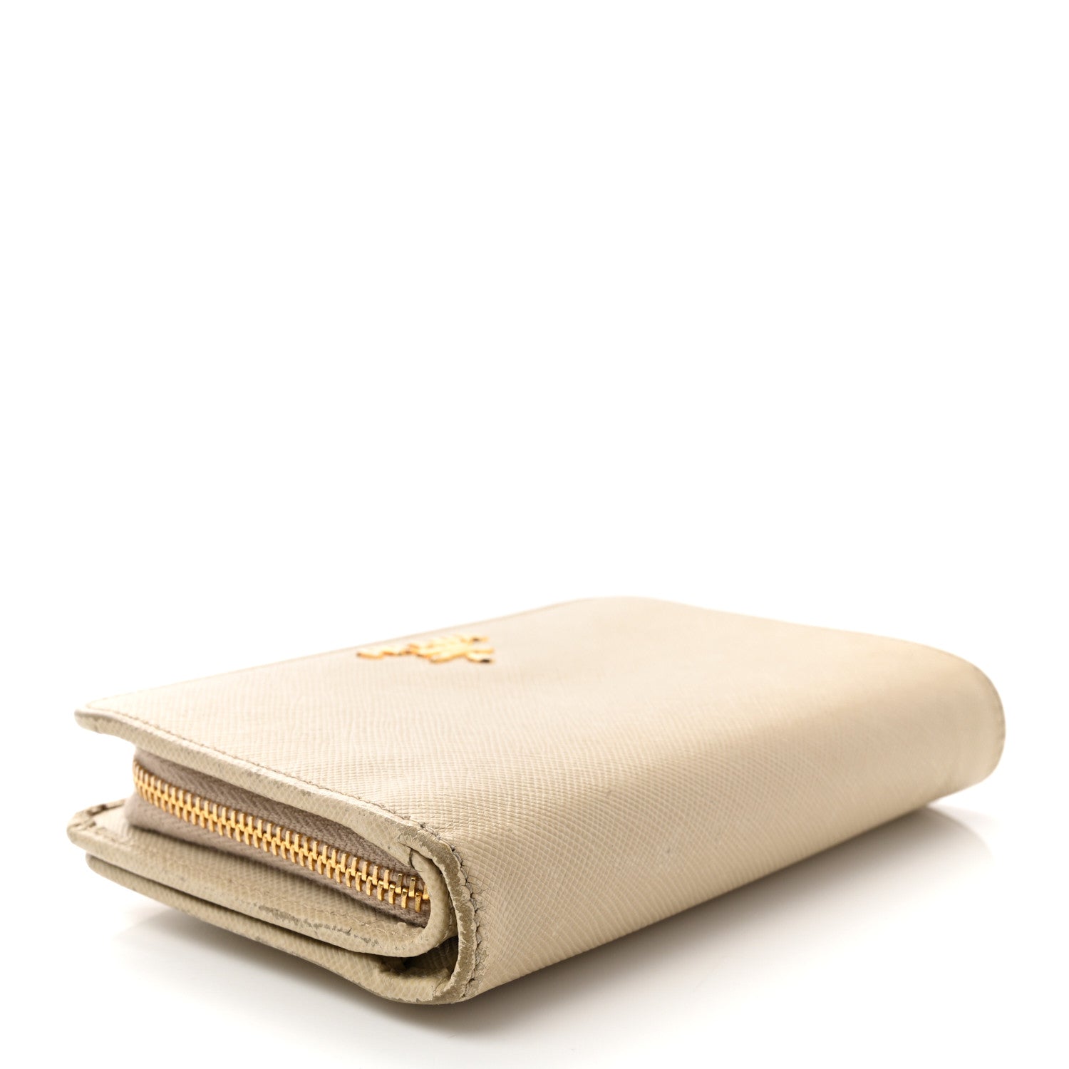 Prada Saffiano Metal Compact Wallet Cammeo 4 of 14