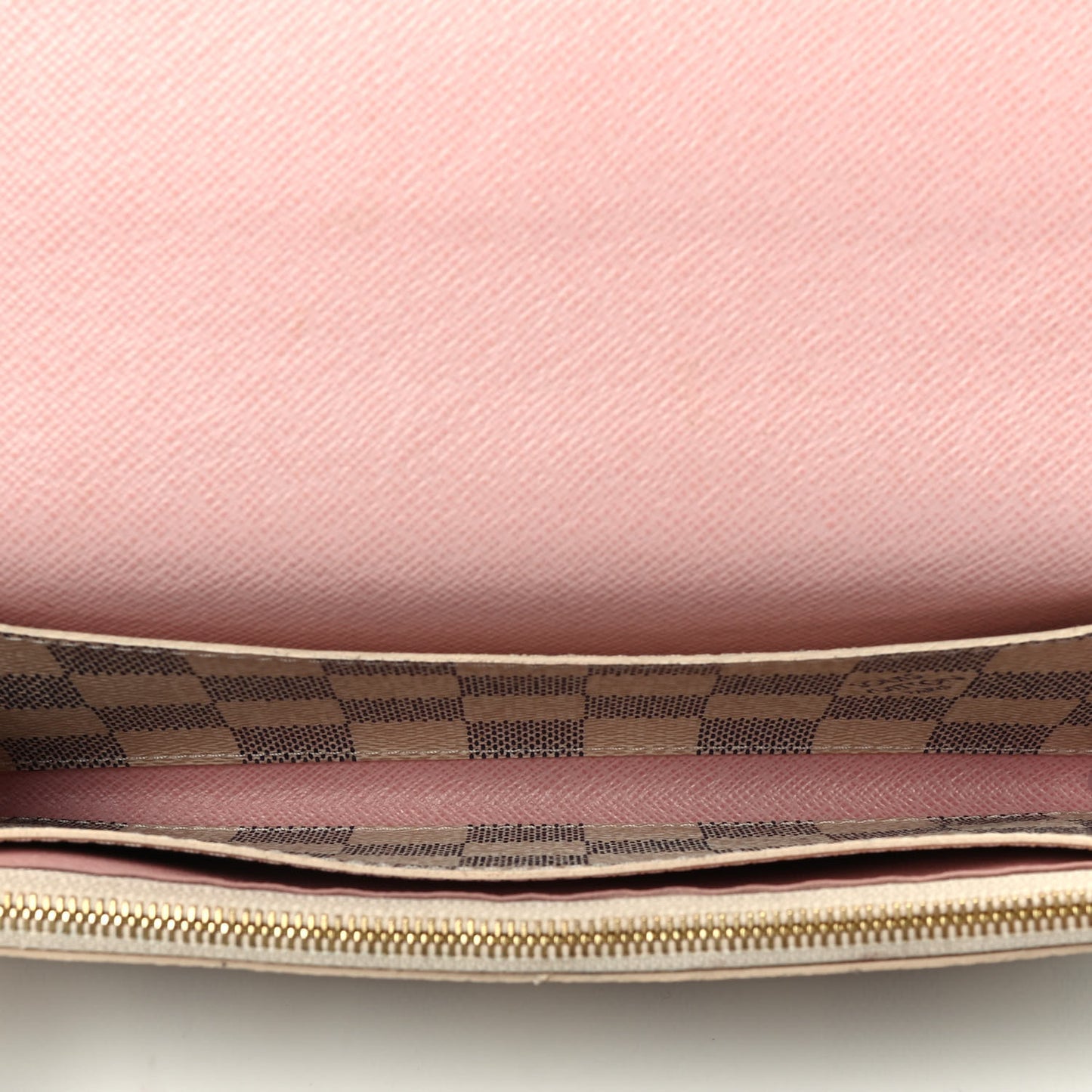 Damier Azur Emilie Wallet Rose Ballerine