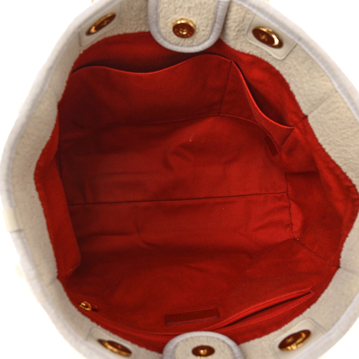 Lurex Boucle Small Deauville Tote White