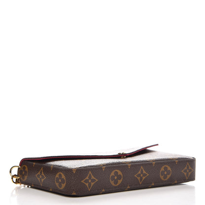 Louis Vuitton Monogram Pochette Felicie Chain Wallet Fuchsia 4 of 9