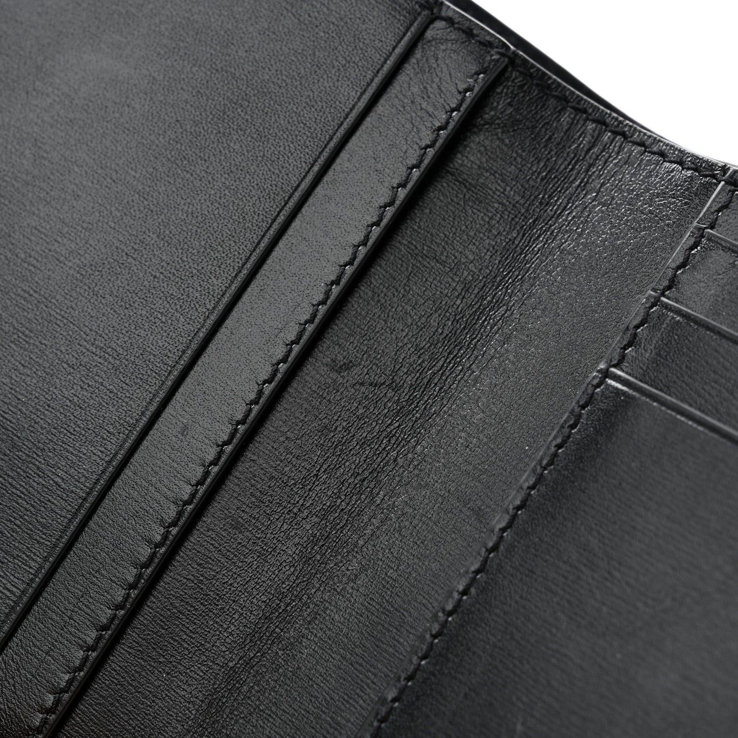 Smooth Calfskin Cassandre Credit Card Wallet Black