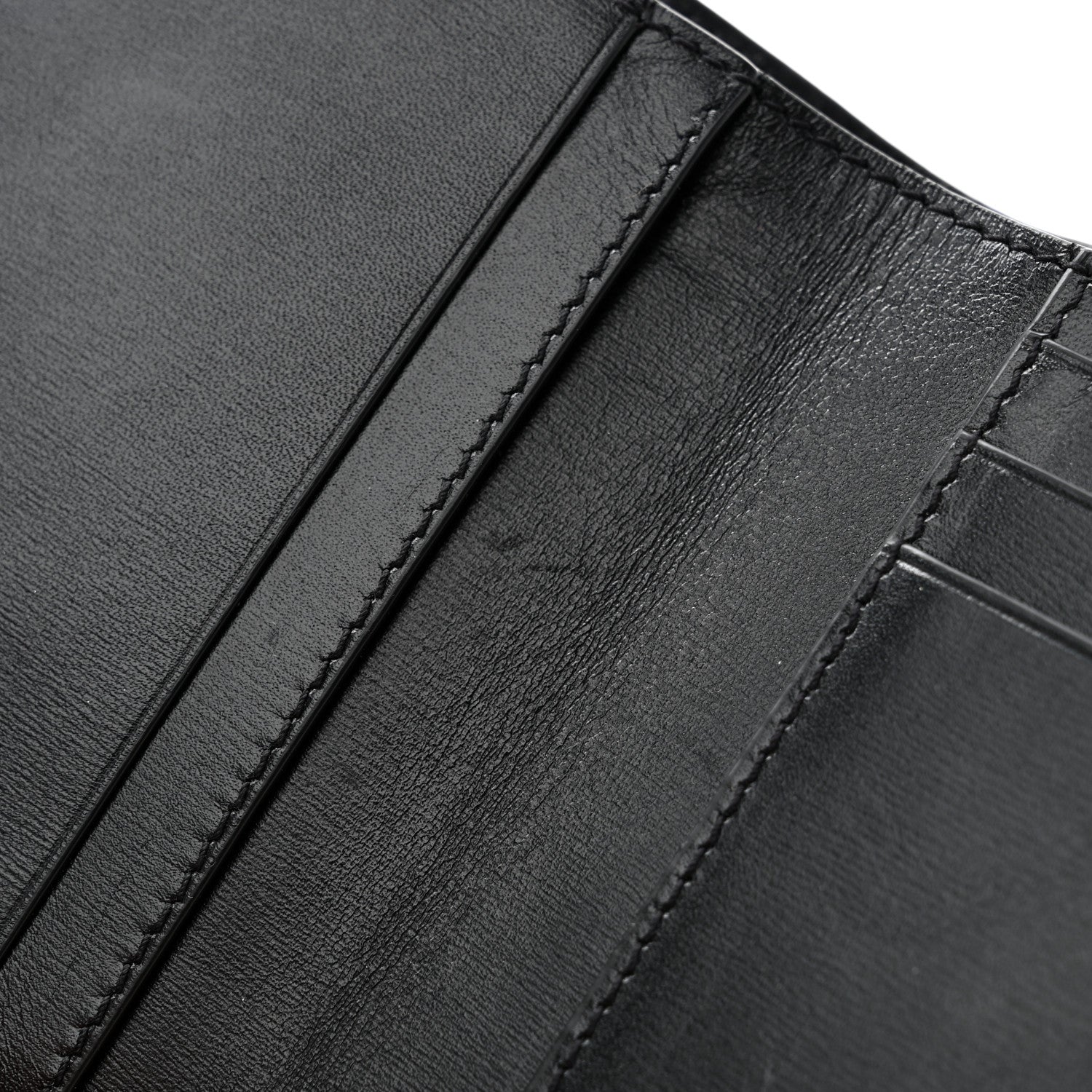 Saint Laurent Smooth Calfskin Cassandre Credit Card Wallet Black 9 of 11