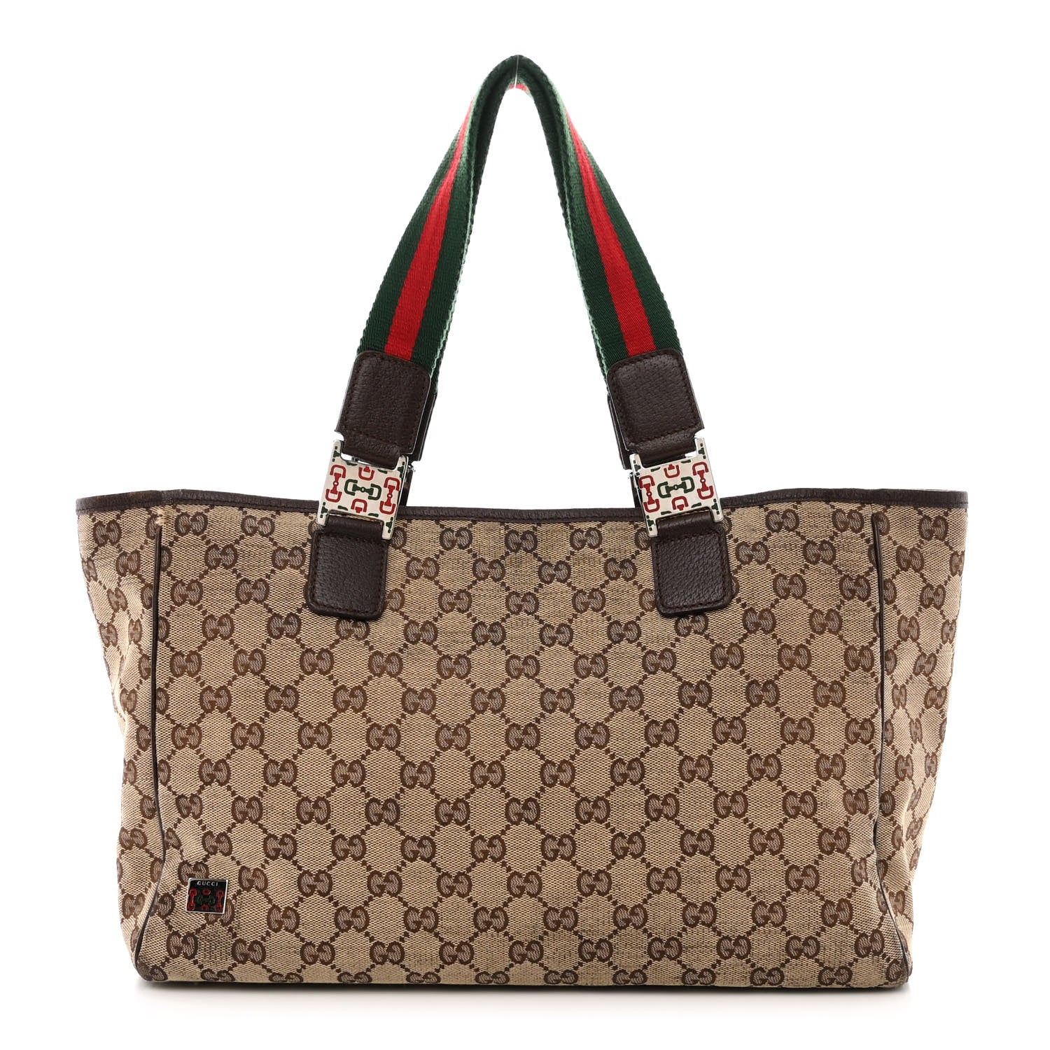 Gucci GG Monogram Web Pop Tote Dark Brown 1 of 10