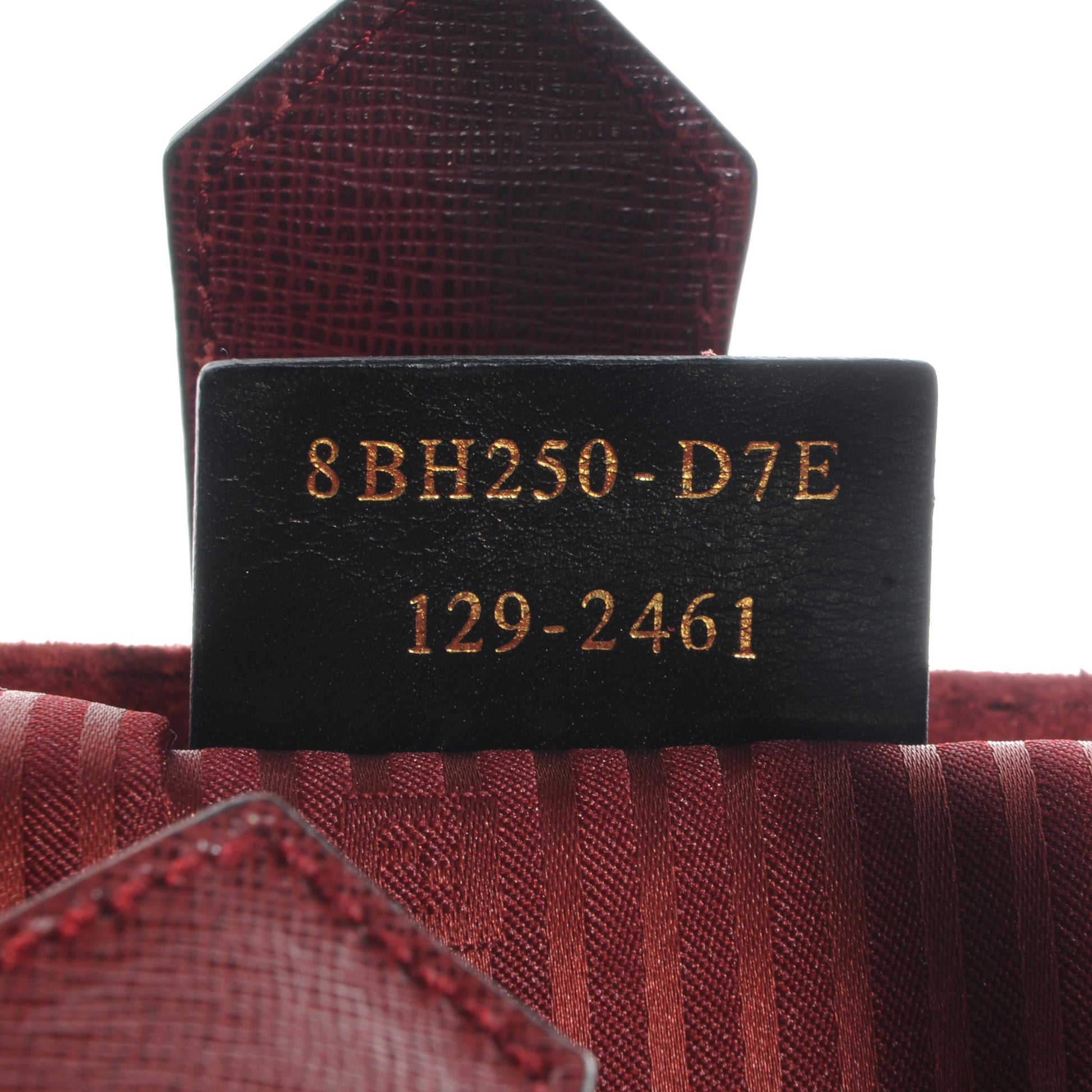 Fendi Vitello Elite Regular 2Jours Tote Rosso Scuro Ciliegia 7 of 11