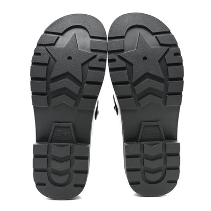 Christian Dior Calfskin Diorquake Buckled Lug Sole 15mm Clogs 37 Black 5 of 9