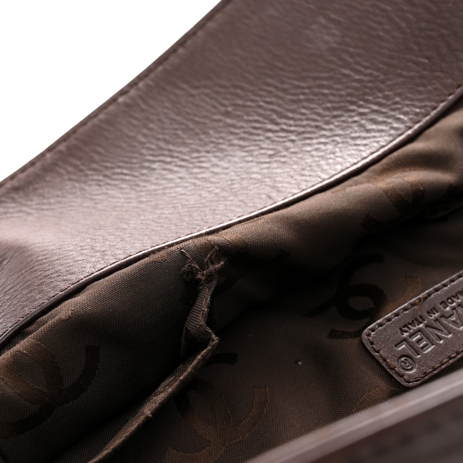 Chanel Calfskin Shopper Tote Brown 12 of 16