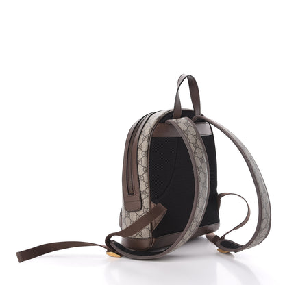 Gucci GG Supreme Monogram Calfskin Web Small Ophidia Day Backpack Beige Ebony New Acero 3 of 9