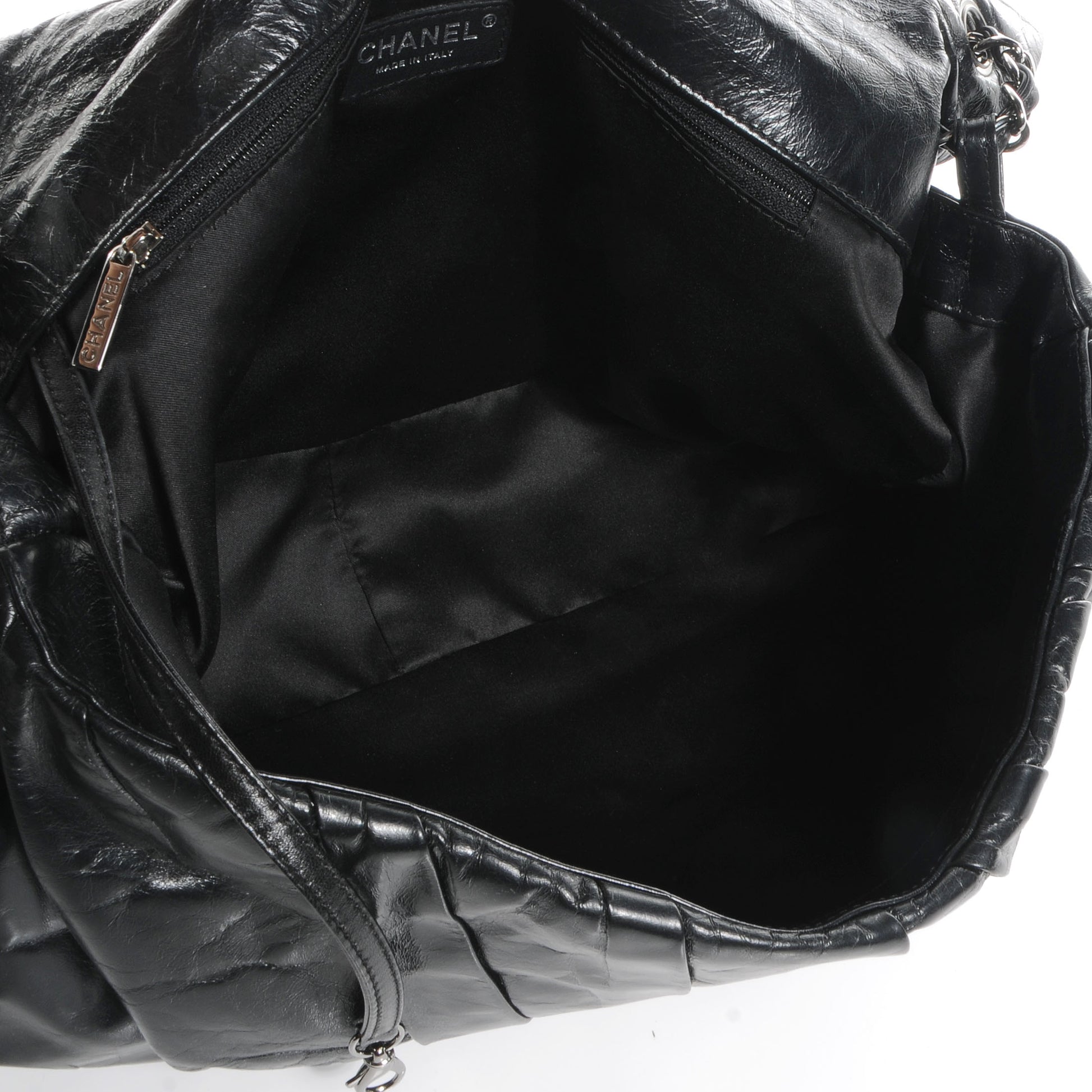 Chanel Glazed Calfskin Twisted Maxi Flap Black 5 of 7