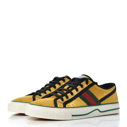 Gucci Econyl Nylon Web Monogram Off The Grid Womens 1977 Tennis Sneakers 38.5 Crop Black 3 of 7