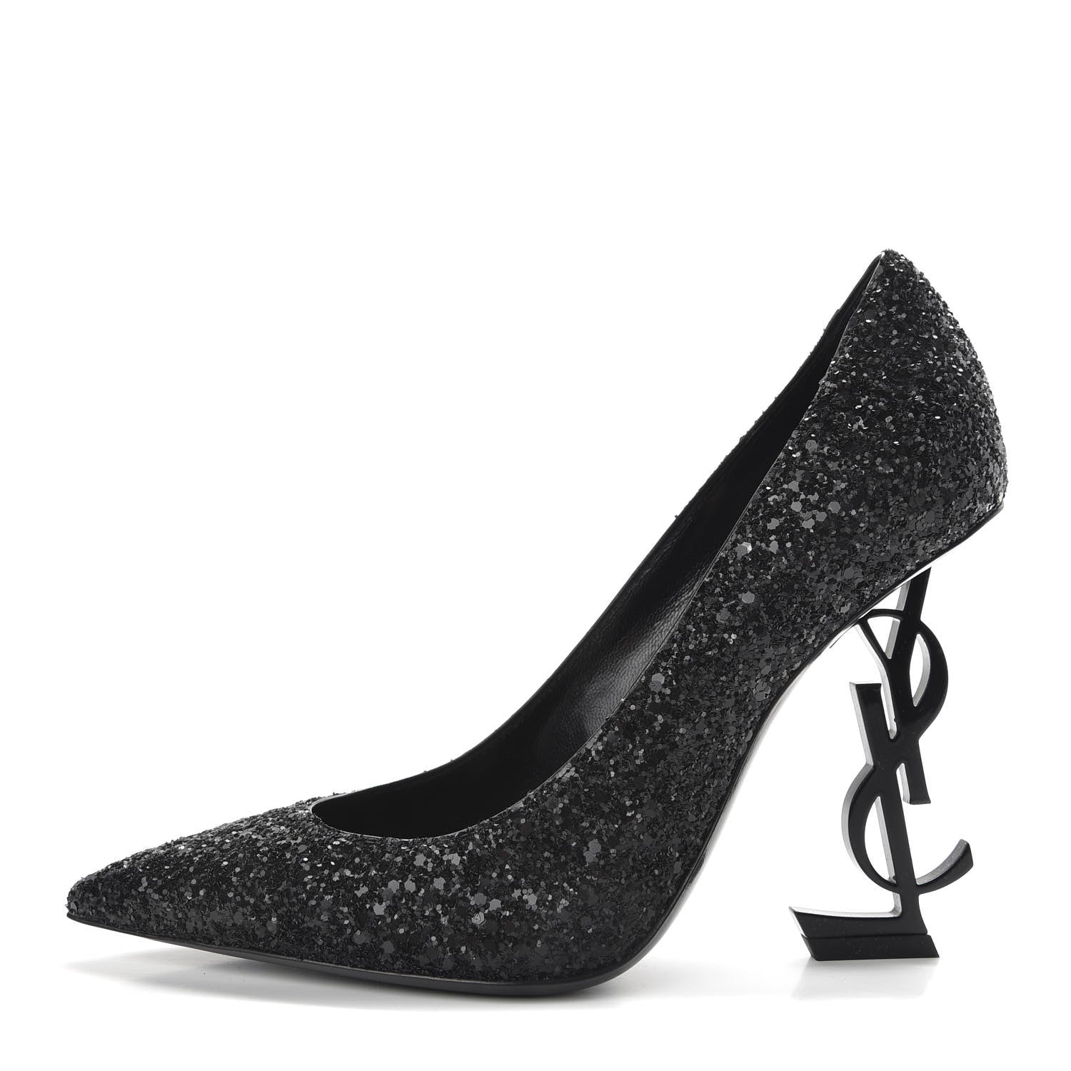 Saint Laurent Glitter Opyum 100 Pumps 36 Black 1 of 10