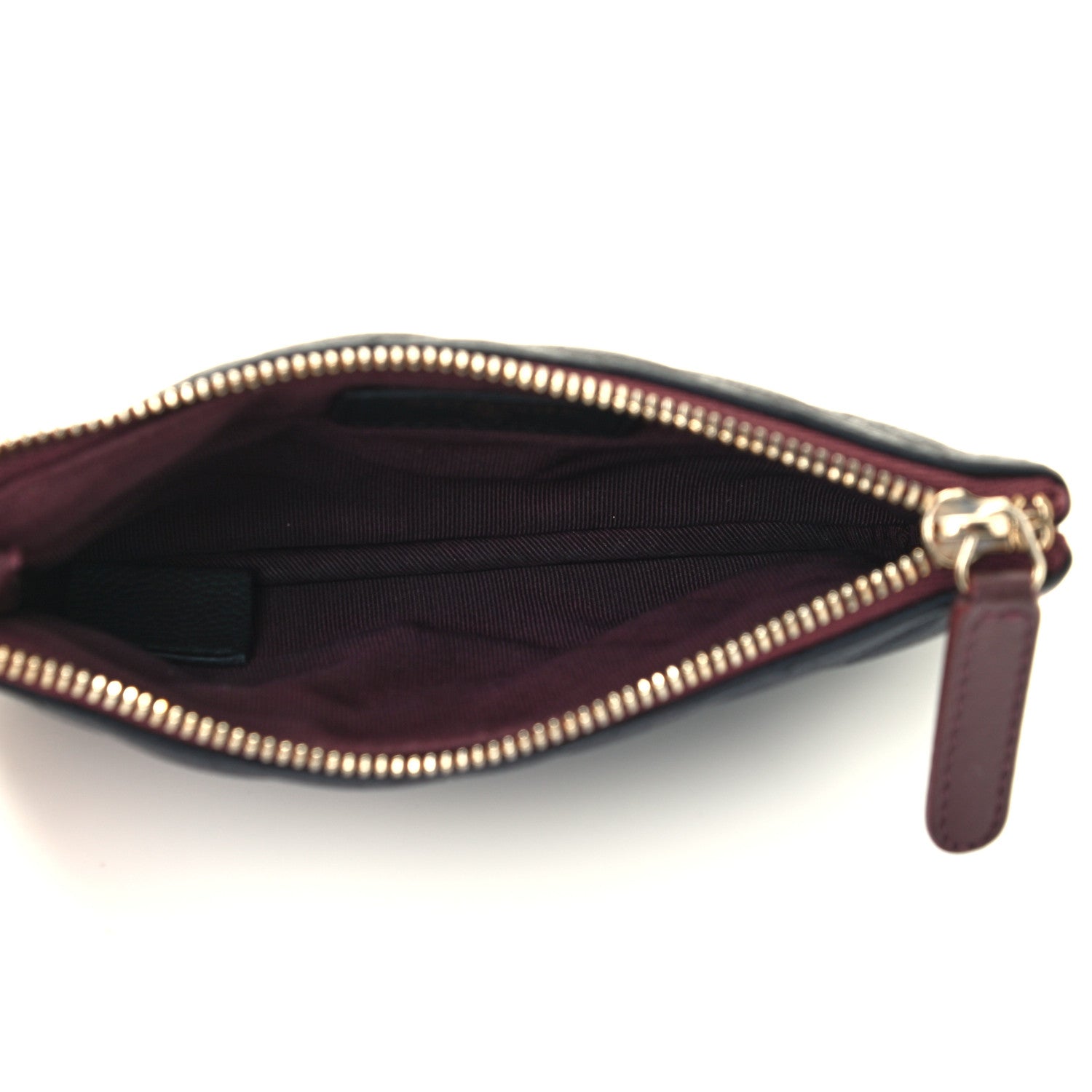 Chanel Caviar Chevron Quilted Small Cosmetic Case Black 5 of 9