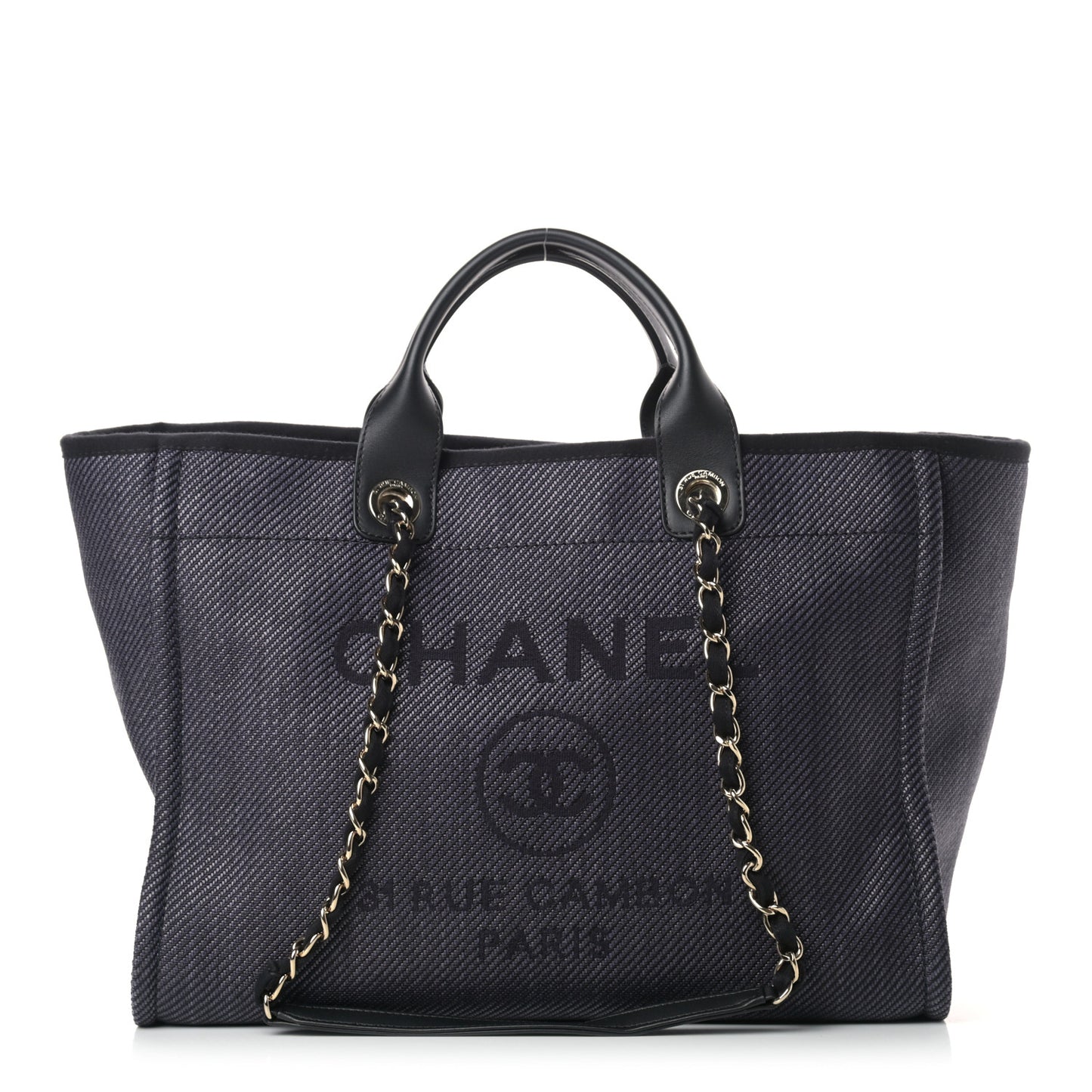 Canvas Medium Deauville Tote Black