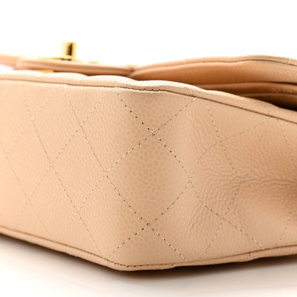 Chanel Caviar Quilted Medium Double Flap Beige 10 of 10