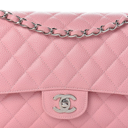 Chanel Caviar Quilted Medium Double Flap Pink 9 of 11