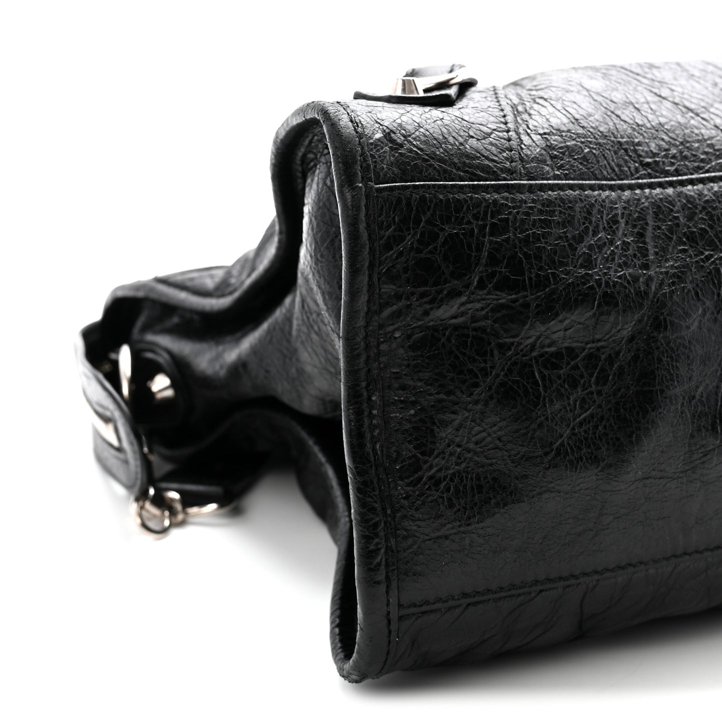 Agneau Classic Silver Hardware City Black