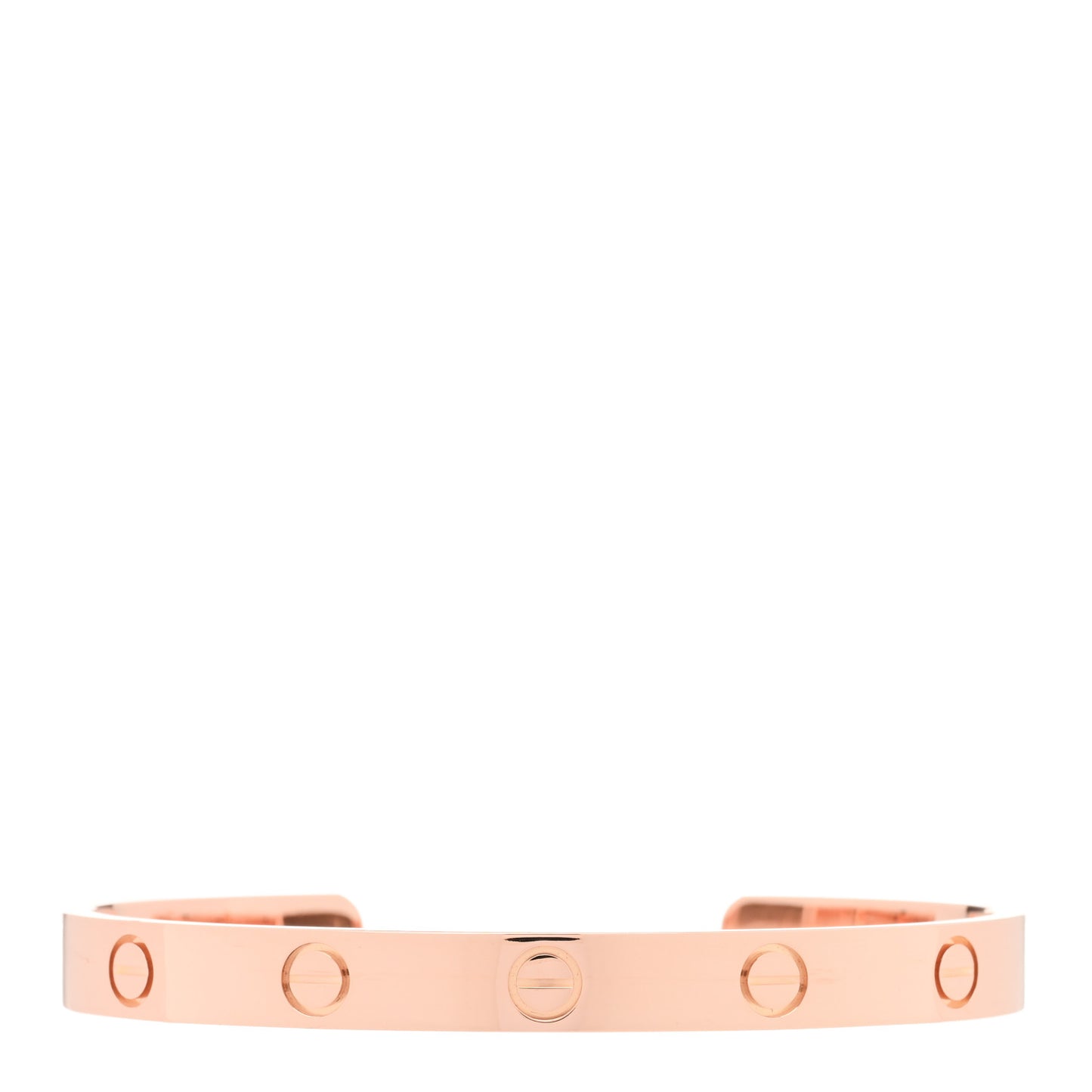 18K Pink Gold LOVE Cuff Bracelet 17