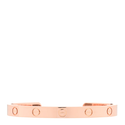 Cartier 18K Pink Gold LOVE Cuff Bracelet 17 1 of 3