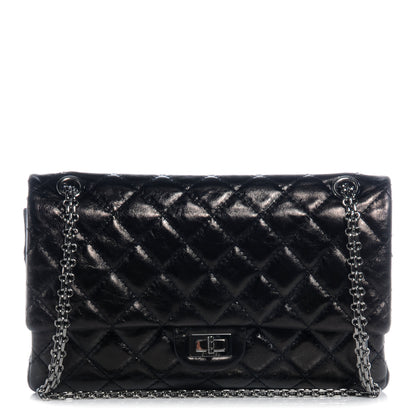 Chanel Glazed Calfskin 2.55 Reissue 226 Flap Black 1 of 8