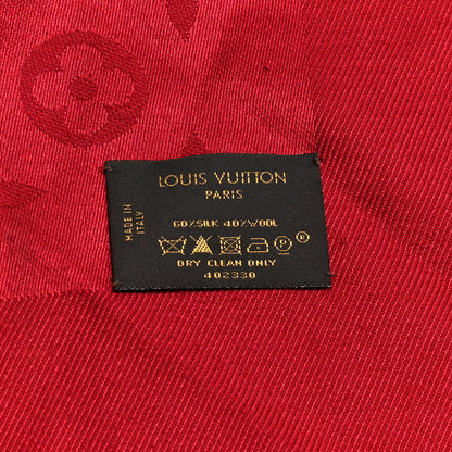 Louis Vuitton Silk Wool Monogram Shawl Pomme D'Amour 5 of 5