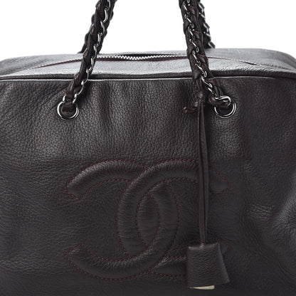 Chanel Deerskin Luxe Ligne Bowler Brown 9 of 9