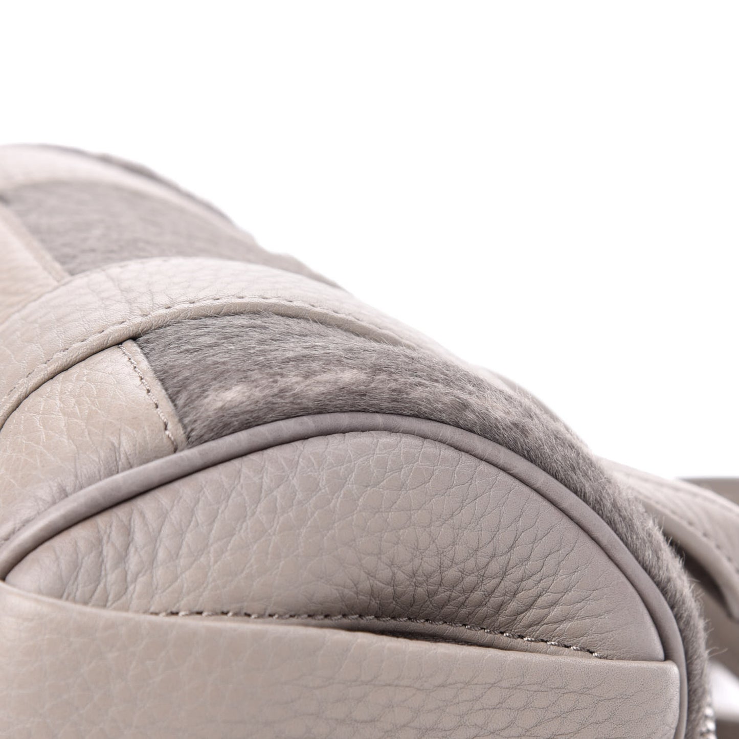 Calf Hair Mini Rockie Pewter Rhodium Hardware