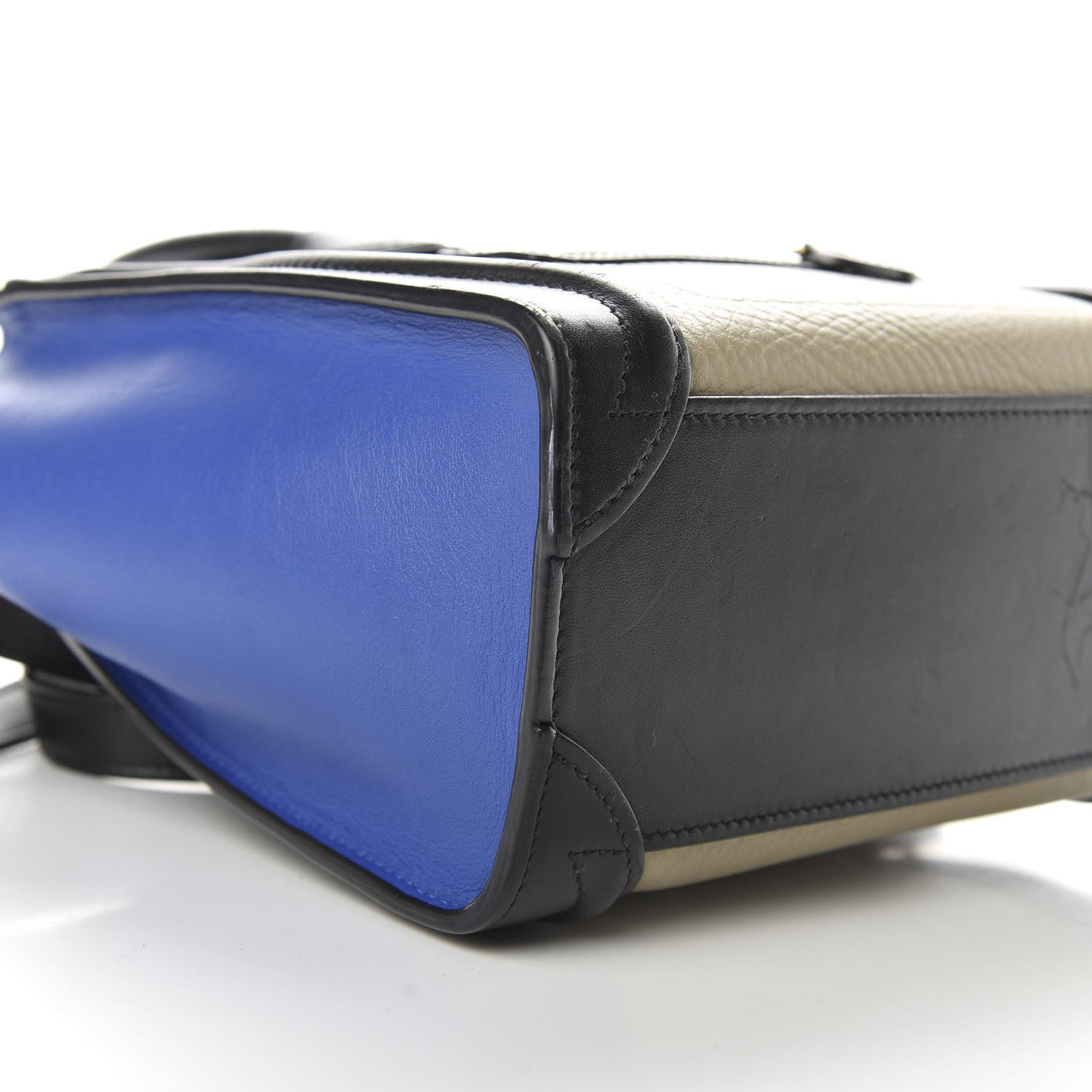 Elephant Calfskin Nano Tri-Color Luggage Beige