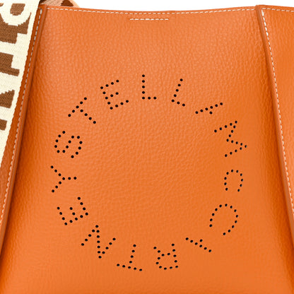 Stella McCartney Grainy Alter Mat Perforated Logo Mini Crossbody Orange 8 of 16