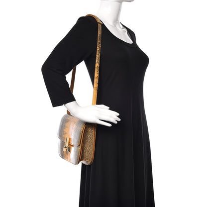 Celine Lizard Medium Classic Box Flap Bag Amber 2 of 11