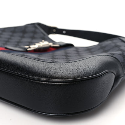 Gucci X BALENCIAGA Supreme Monogram Calfskin Web Medium Jackie 1961 Hobo Black 10 of 11