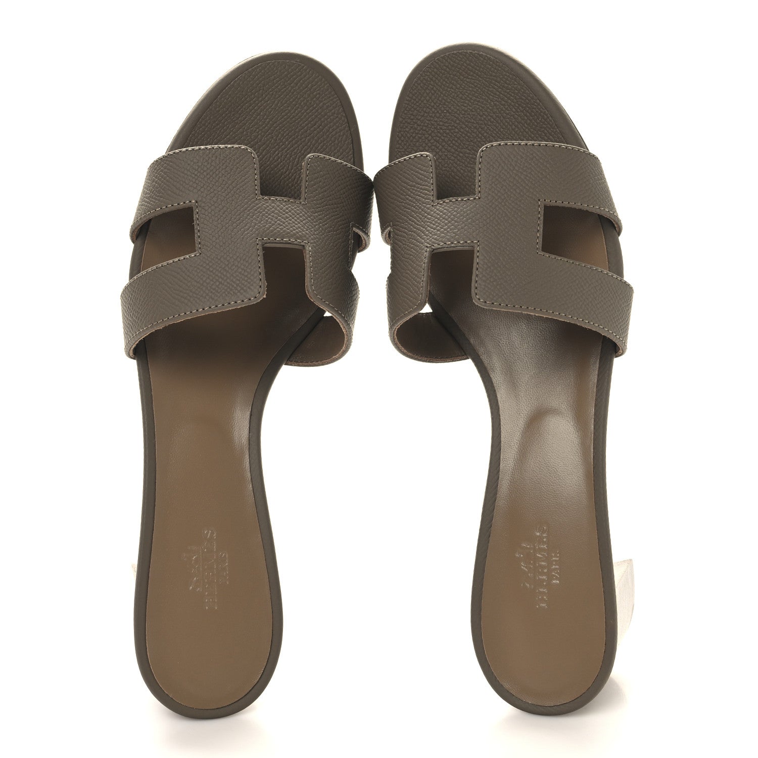 Hermes Epsom Oasis Sandals 39 Etoupe 2 of 10