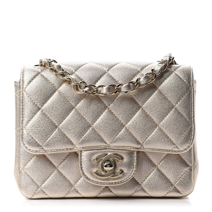 Chanel Metallic Lambskin Quilted Mini Square Flap Gold 1 of 10