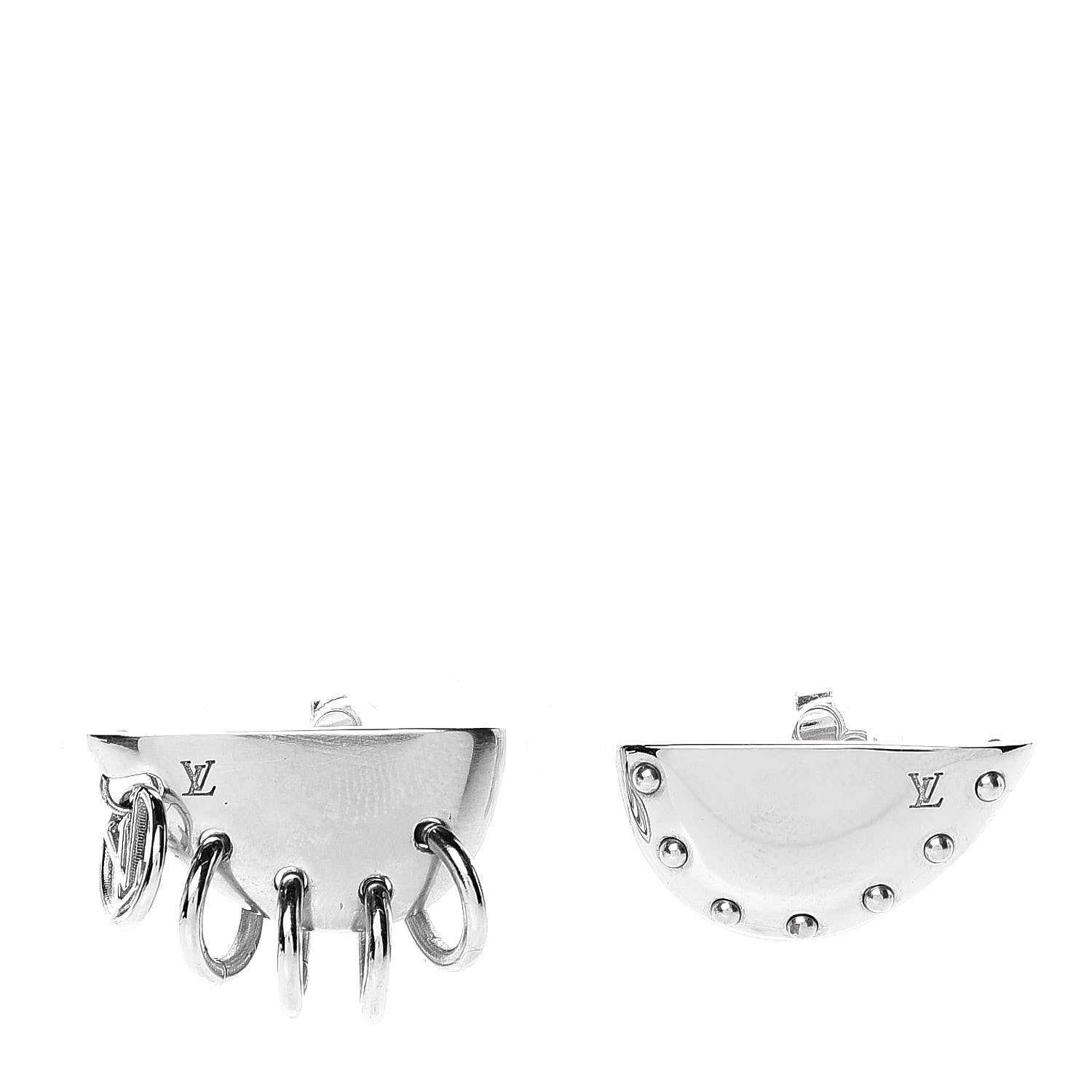 Louis Vuitton Brass Bionic Earrings Palladium 1 of 4