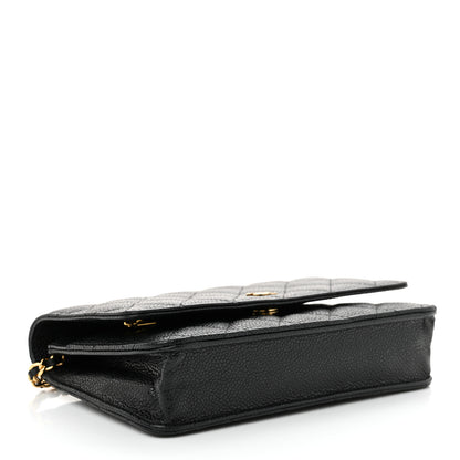 Chanel Caviar Quilted Wallet on Chain WOC Black 4 of 12
