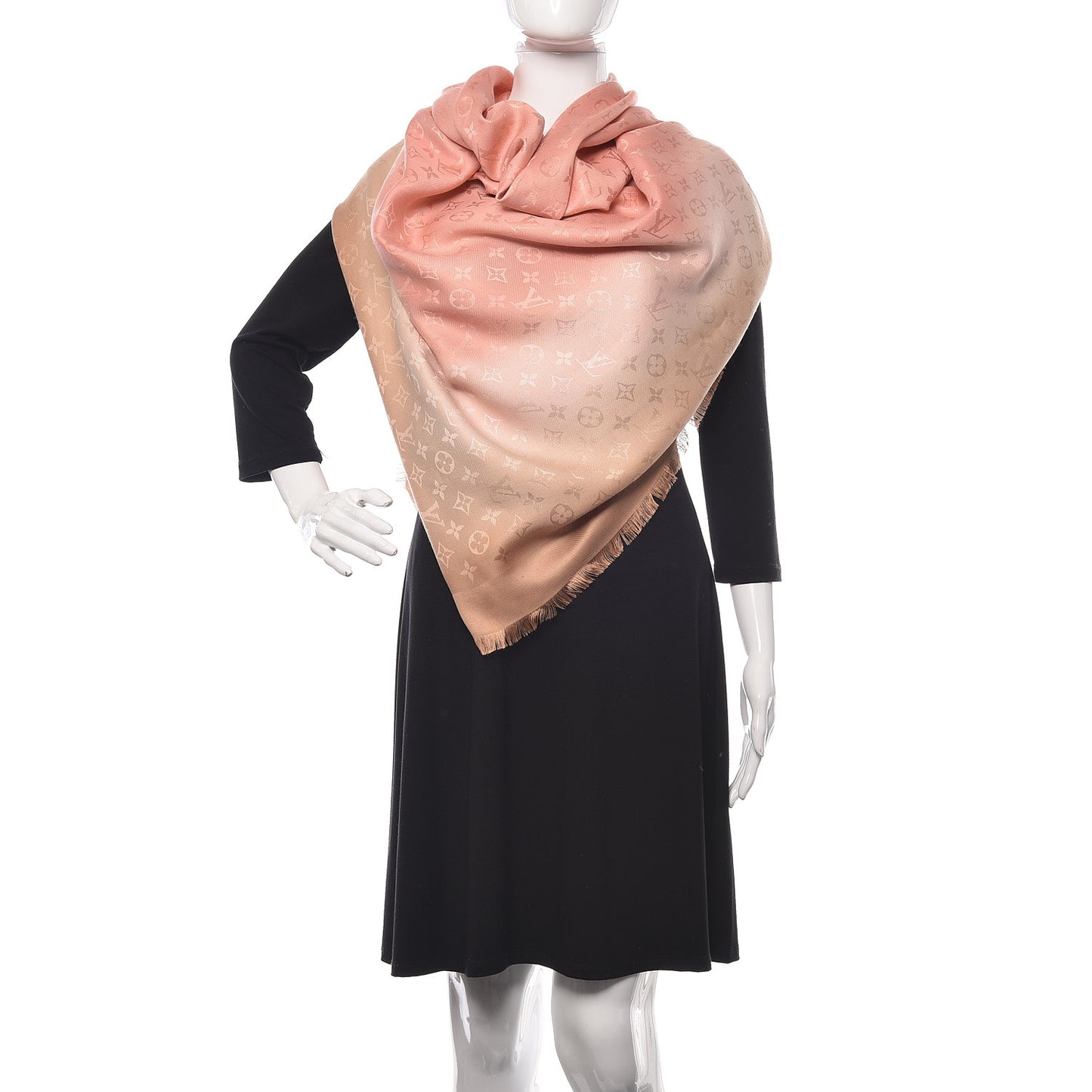 Silk Blurrygram Shawl Blush