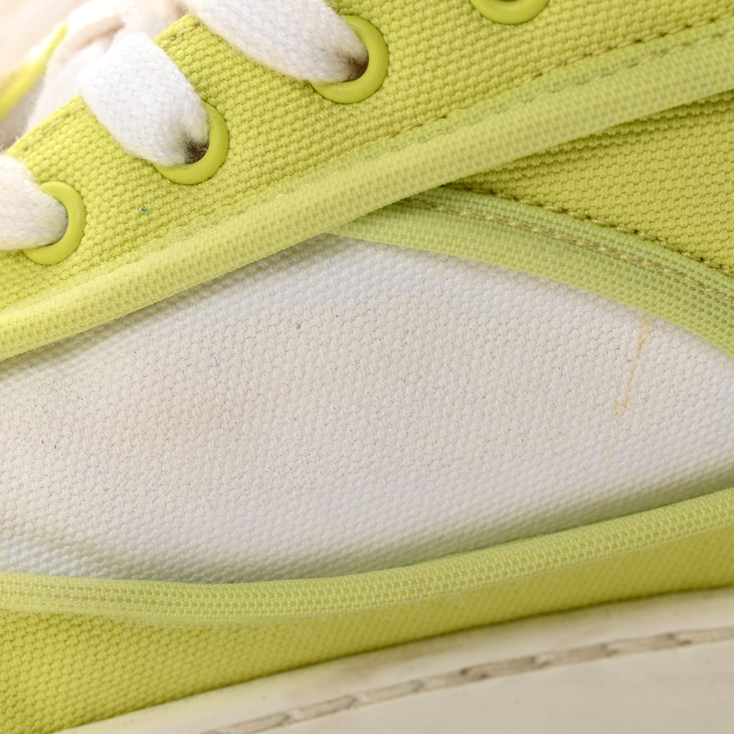 Fabric Womens Logo Sneakers 37 Yellow White