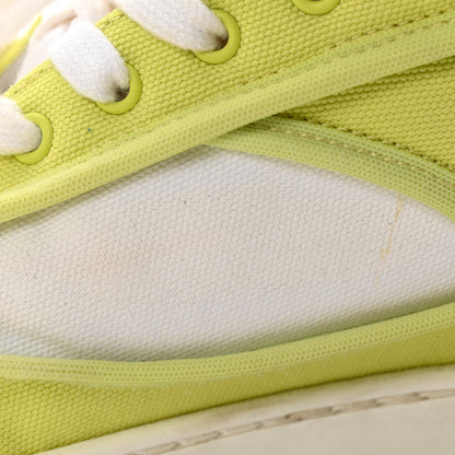 Chanel Fabric Womens Logo Sneakers 37 Yellow White 10 of 11