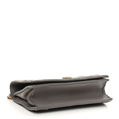 Christian Dior Grained Calfskin Medium Diorama Flap Bag Gris 4 of 14